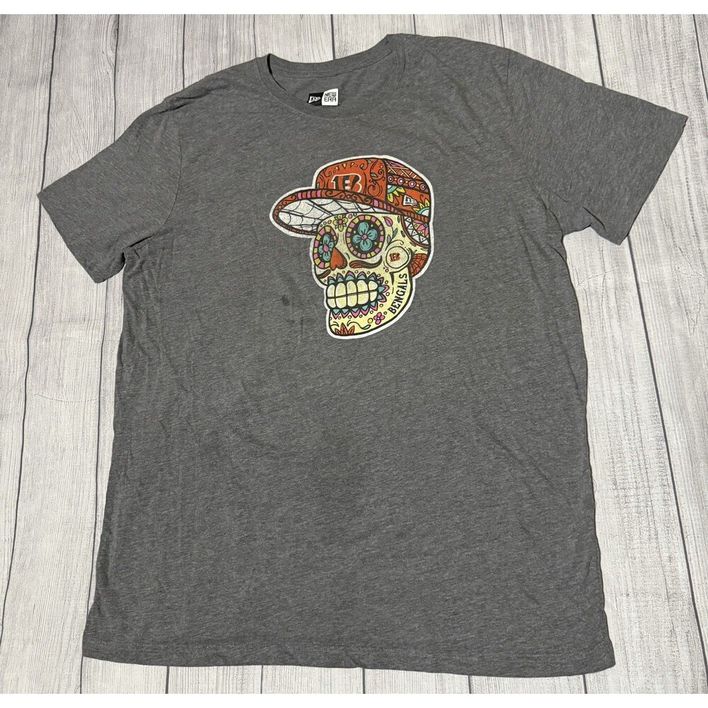 Cincinnati Bengals Day Of The Dead T Shirt Men’s Size 2XL XXL. New Era